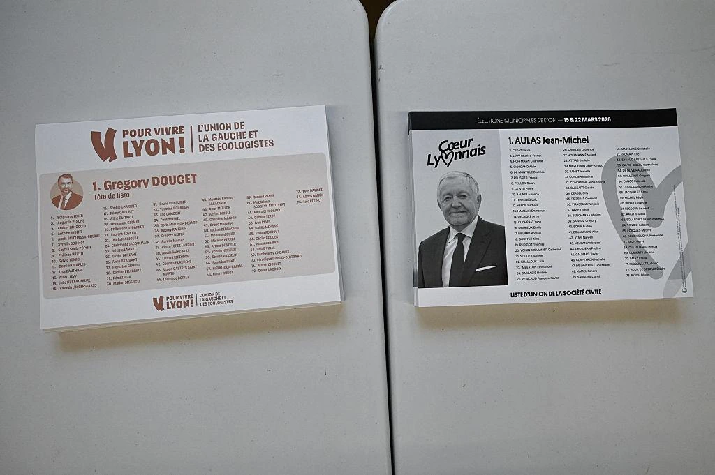 Bulletins Doucet et Aulas avec conseil municipal lyonnais après le scrutin.