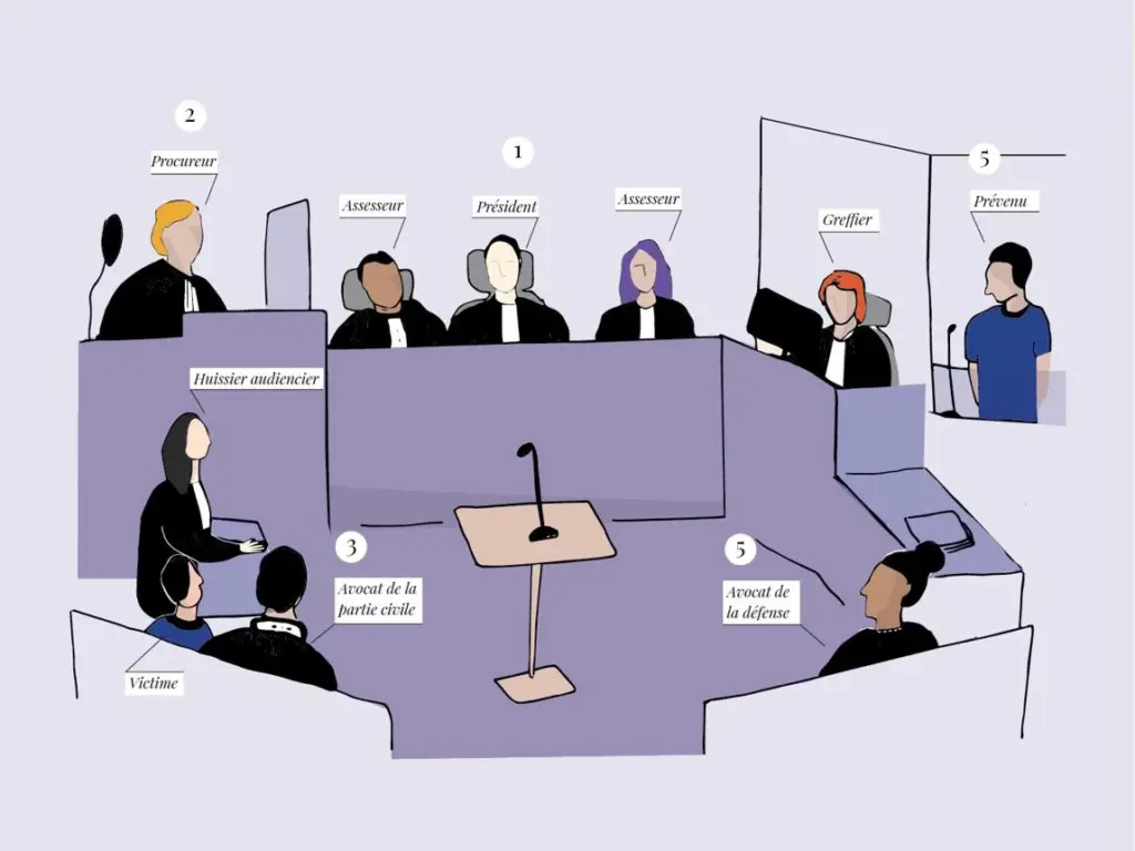 Audience judiciaire française portant sur une affaire de diffamation.